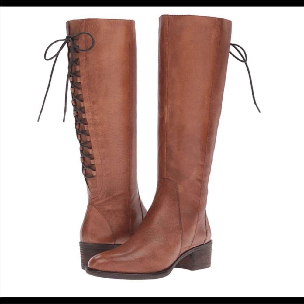 Steve Madden leather cognac boots